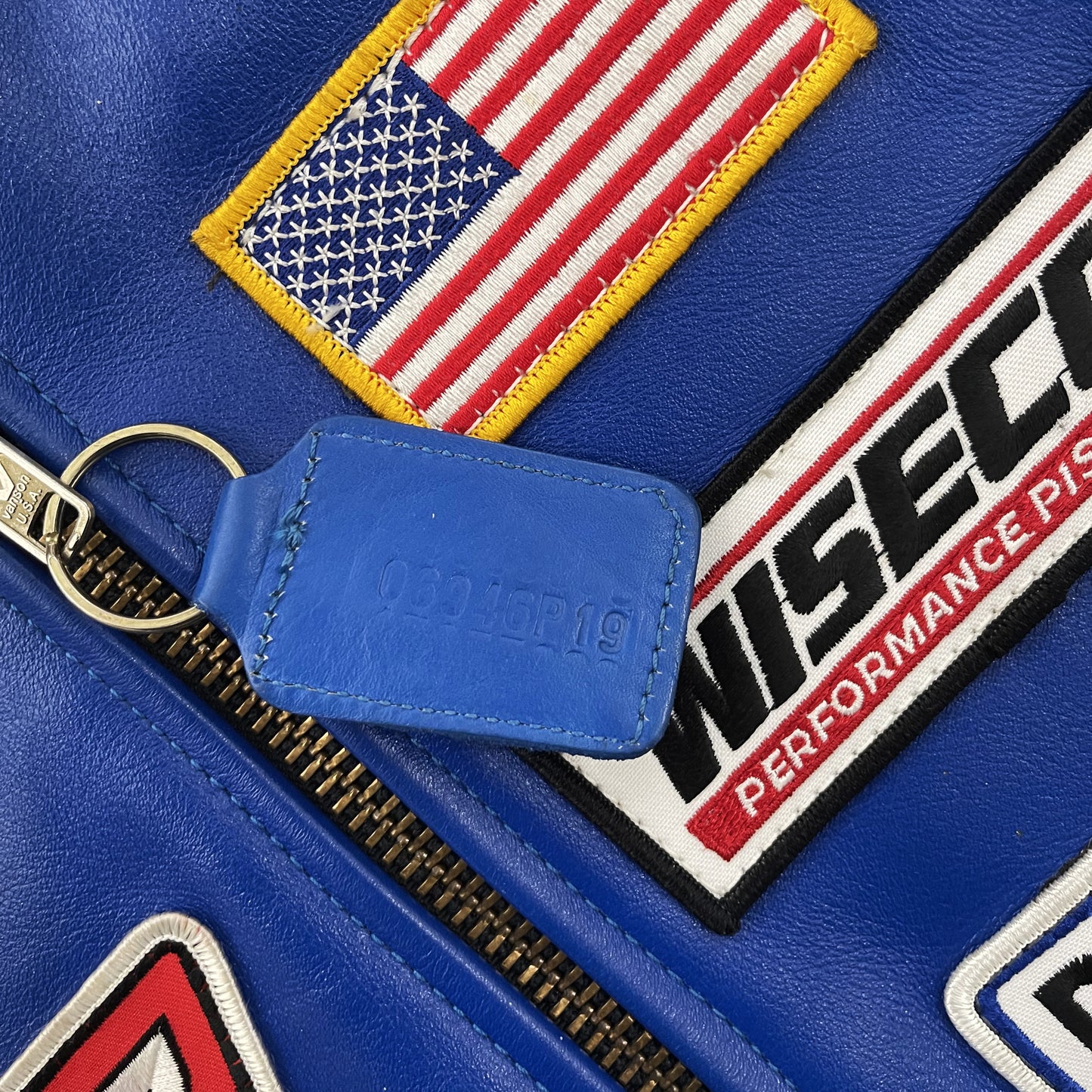 Vanson Leathers Race Team Leather Bomber Jacket - M