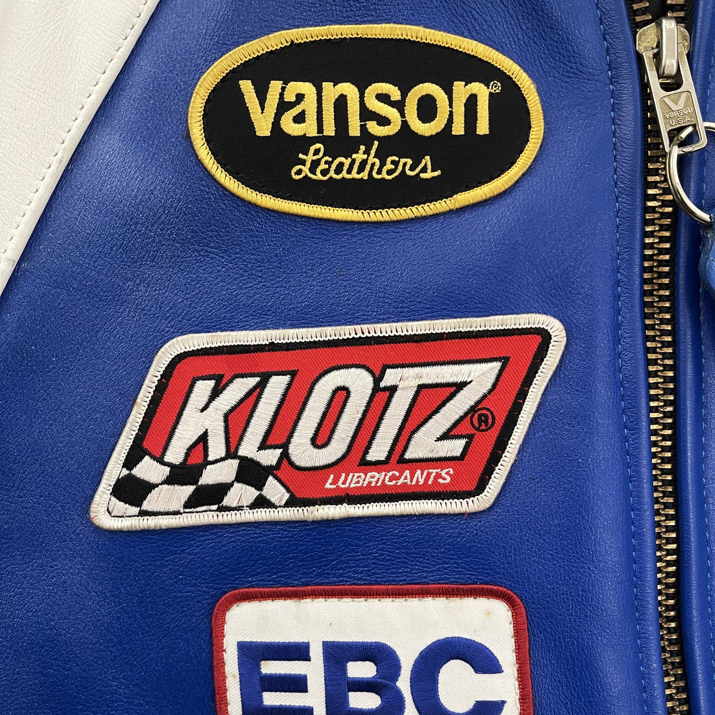 Vanson Leathers Race Team Leather Bomber Jacket - M