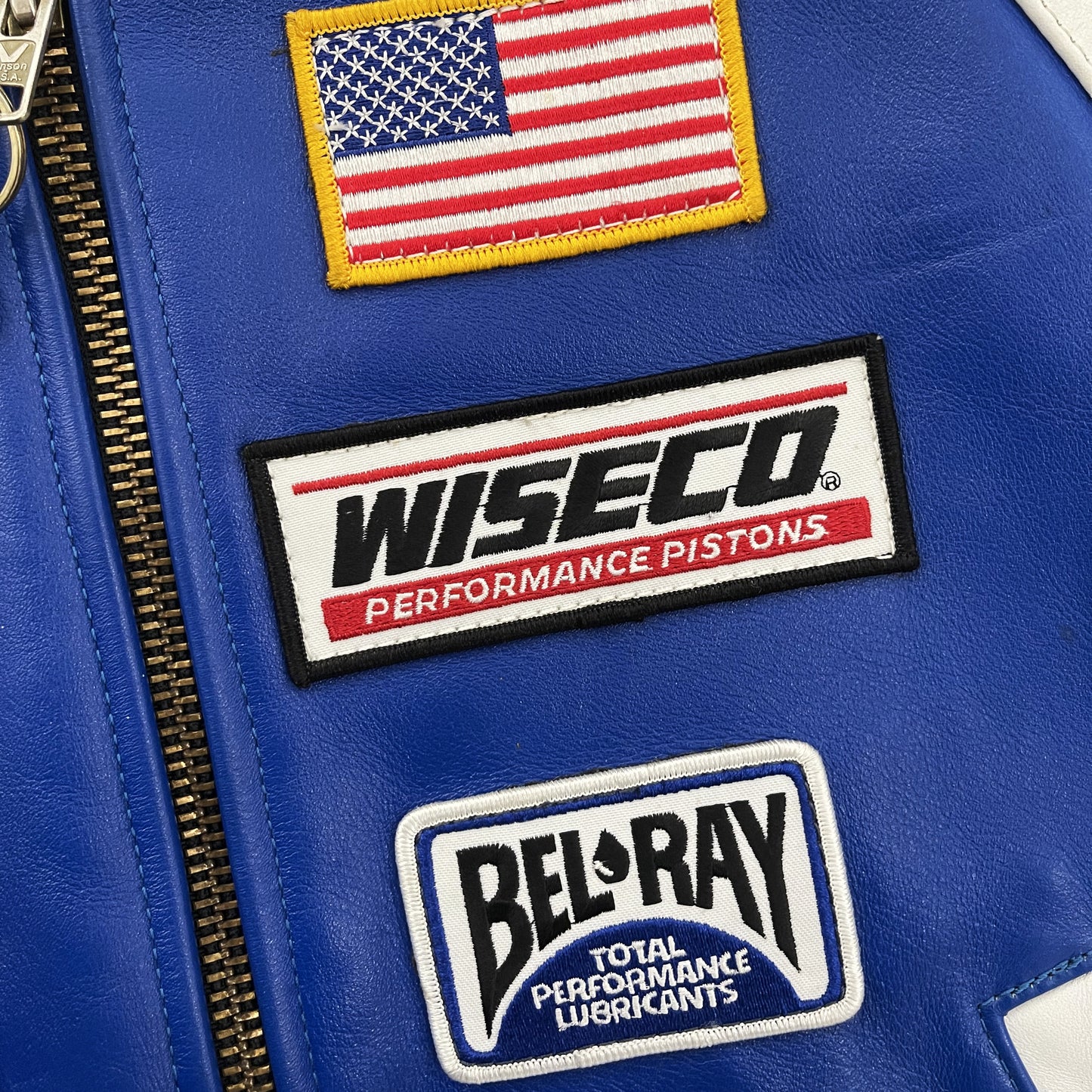 Vanson Leathers Race Team Leather Bomber Jacket - M
