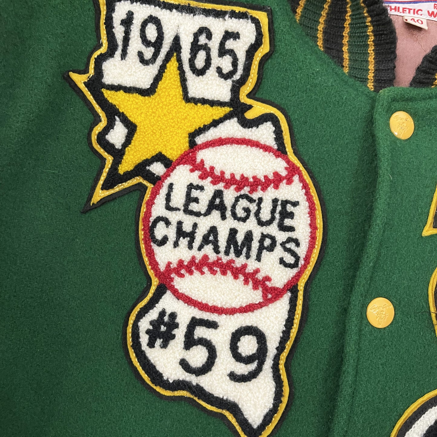 Style Eyes 'Shamrock Baseball Champs' Varsity Jacket - L