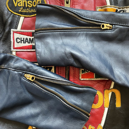 Vanson Leathers One Star Motorcycle Racer Jacket - M