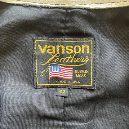 Vanson Leathers One Star Motorcycle Racer Jacket - M