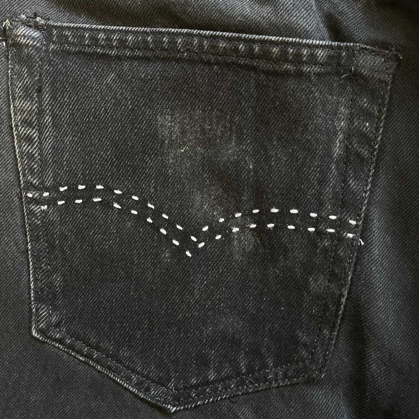 Boro Patchwork Sashiko Embroidered Jeans - W34"