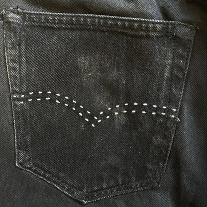 Boro Patchwork Sashiko Embroidered Jeans - W34"