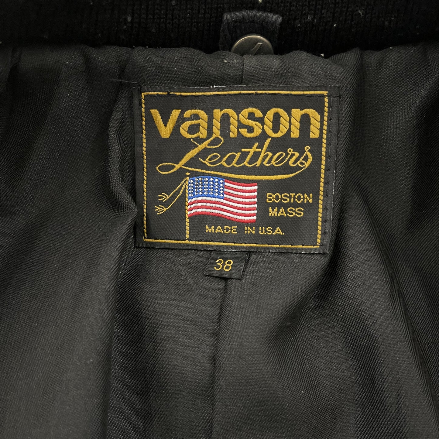 Vanson Leathers Race Team Leather Bomber Jacket - M