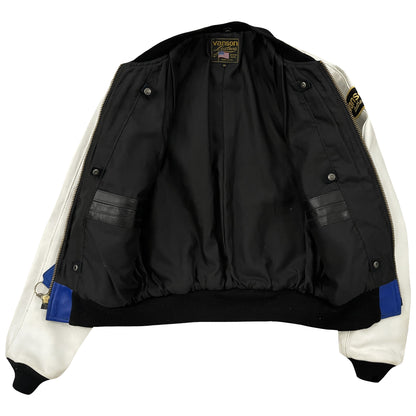 Vanson Leathers Race Team Leather Bomber Jacket - M