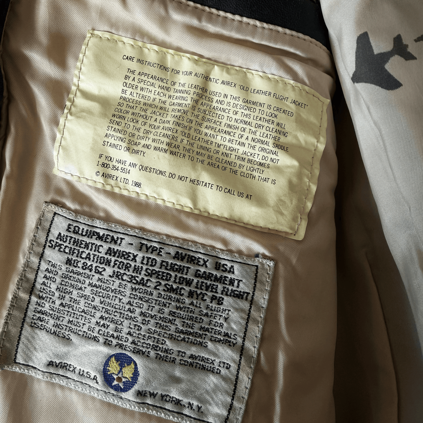 Avirex 1988 'Patrouille de France' A2 Leather Flight Jacket - S / M