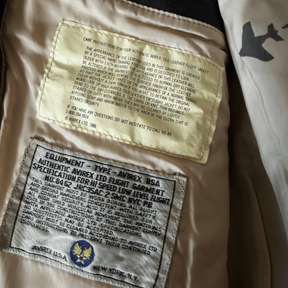 Avirex 1988 'Patrouille de France' A2 Leather Flight Jacket - S / M