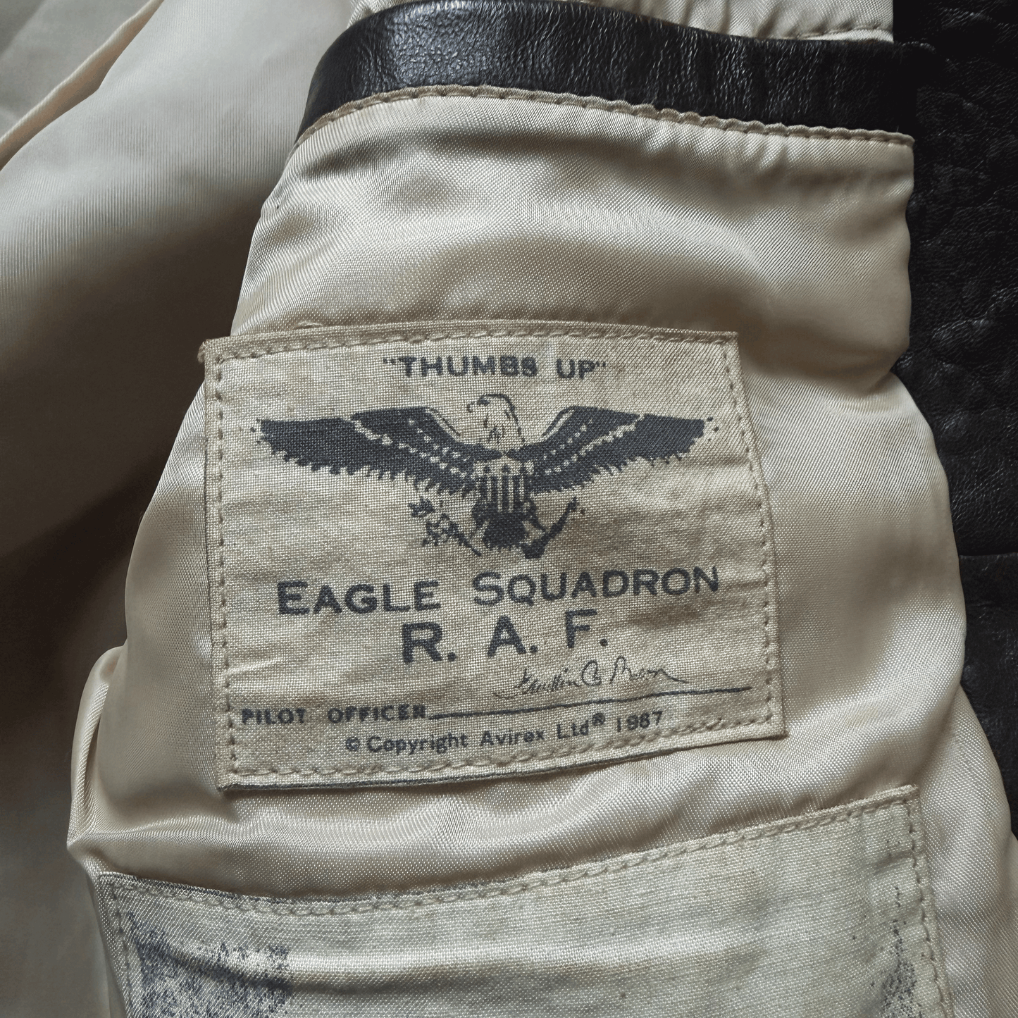 Avirex 'Wild Child' 1987 A2 Leather Flight Jacket - S / M