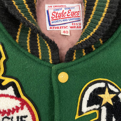 Style Eyes 'Shamrock Baseball Champs' Varsity Jacket - L