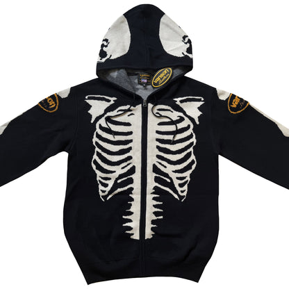Vanson Leathers 14G Knitted Skeleton Hoodie - M