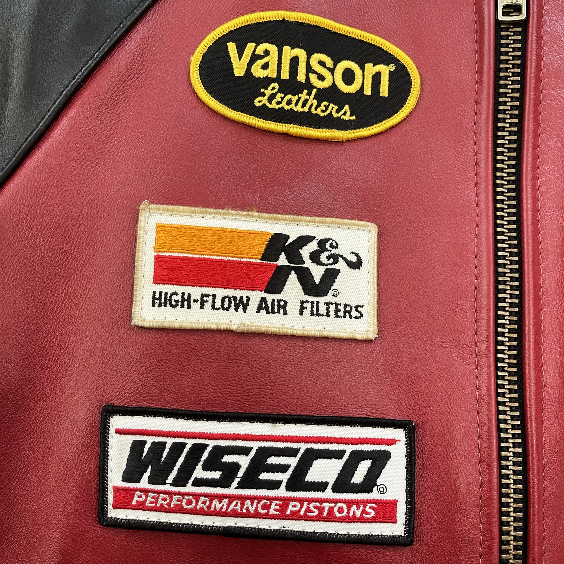 Vanson Leathers Race Team Leather Bomber Jacket