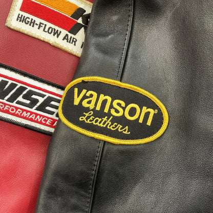 Vanson Leathers Race Team Leather Bomber Jacket