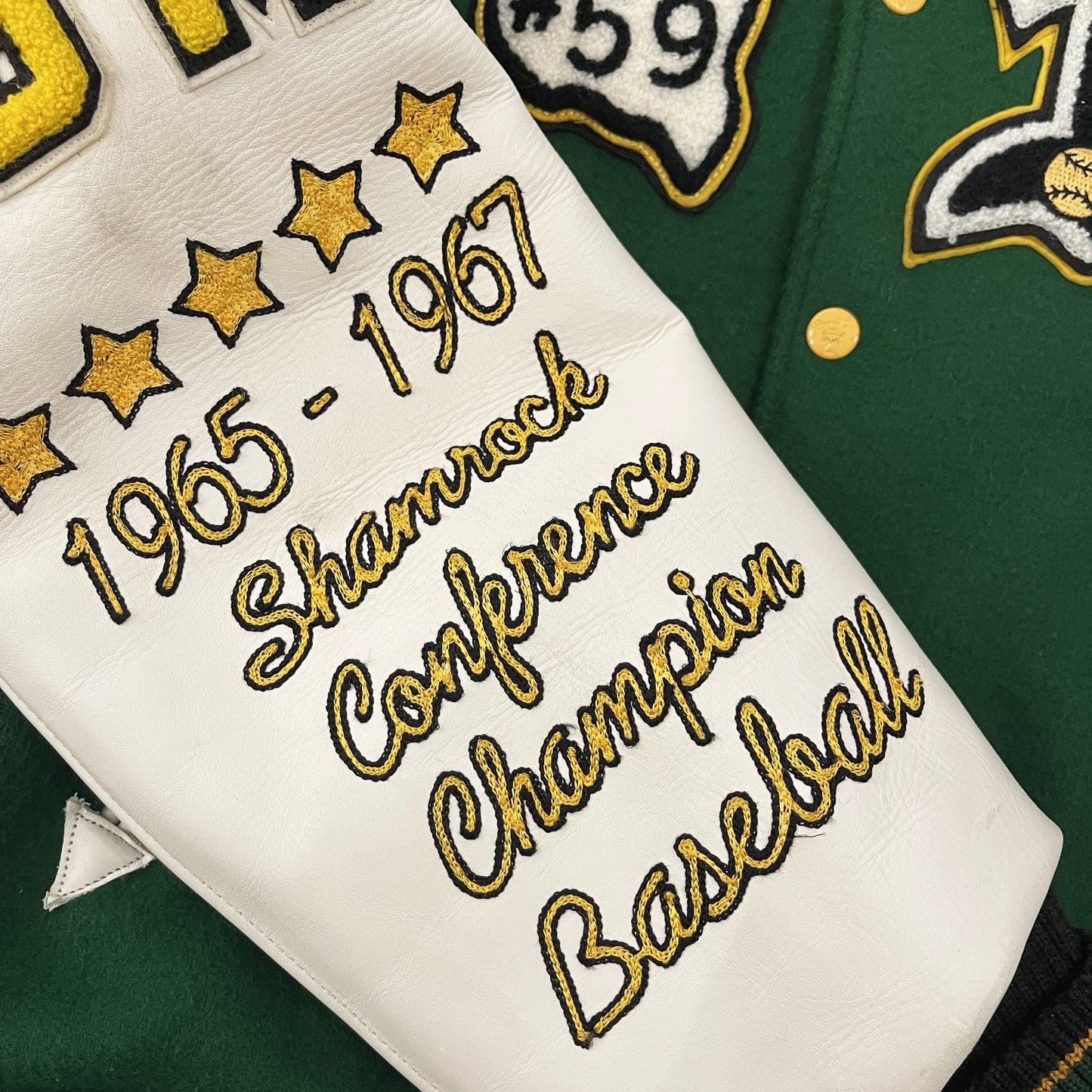 Style Eyes 'Shamrock Baseball Champs' Varsity Jacket - L