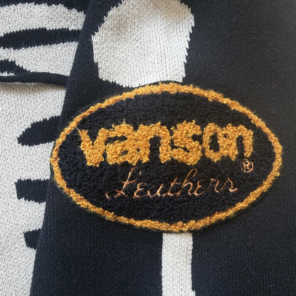 Vanson Leathers 14G Knitted Skeleton Hoodie - M