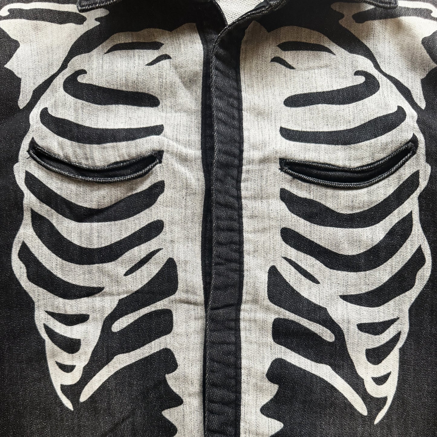 Vanson Leathers Skeleton Denim Shirt - L