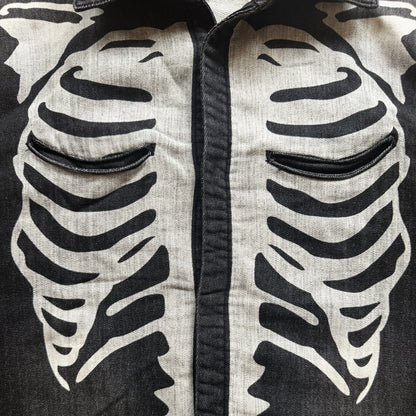 Vanson Leathers Skeleton Denim Shirt - L