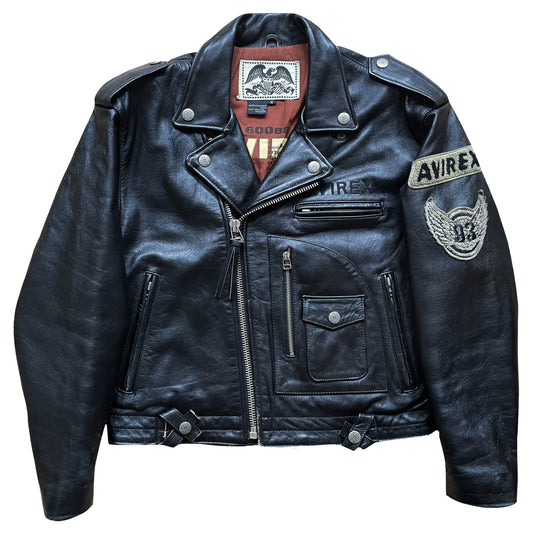 Avirex 'Daytona to LA' Leather Biker Jacket - S