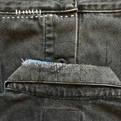 Boro Sashiko Distressed Denim Trucker Jacket - XL
