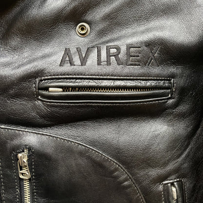 Avirex 'Daytona to LA' Leather Biker Jacket - S