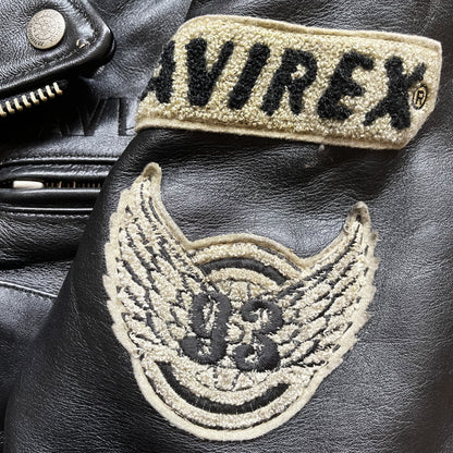 Avirex 'Daytona to LA' Leather Biker Jacket - S
