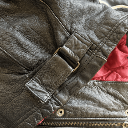 Avirex 'Black Aces' Leather Varsity Jacket - XL