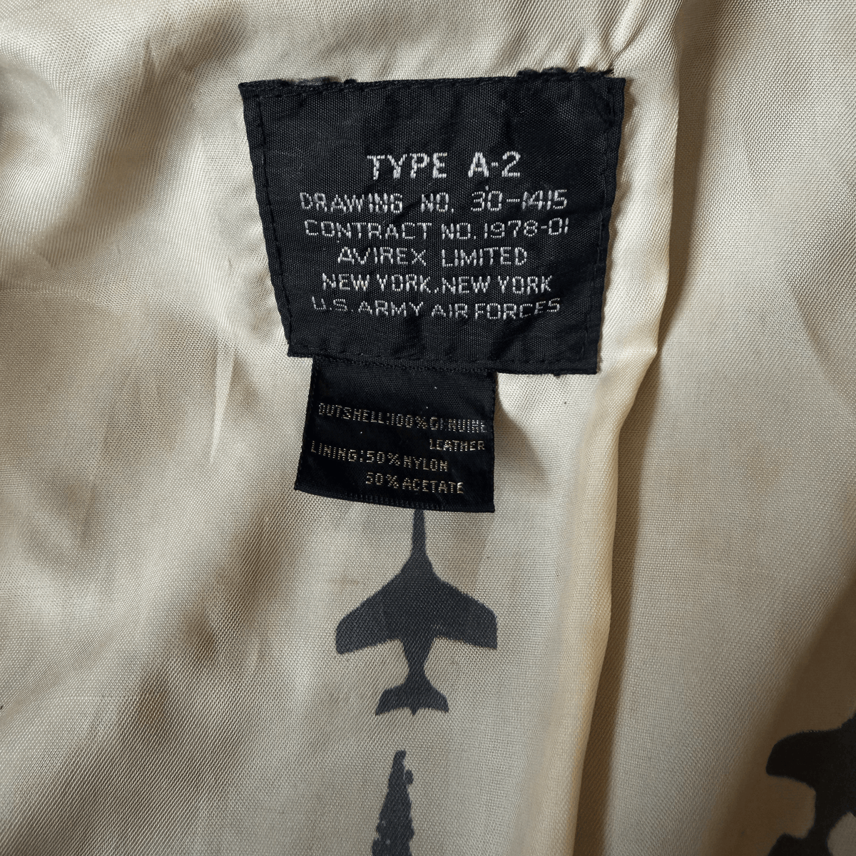 Avirex 1988 'Patrouille de France' A2 Leather Flight Jacket - S / M