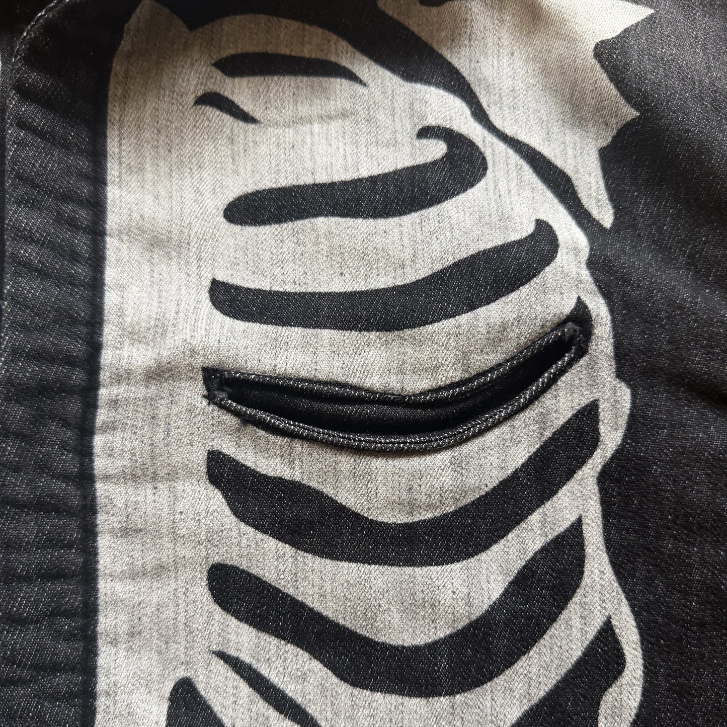 Vanson Leathers Skeleton Denim Shirt - L