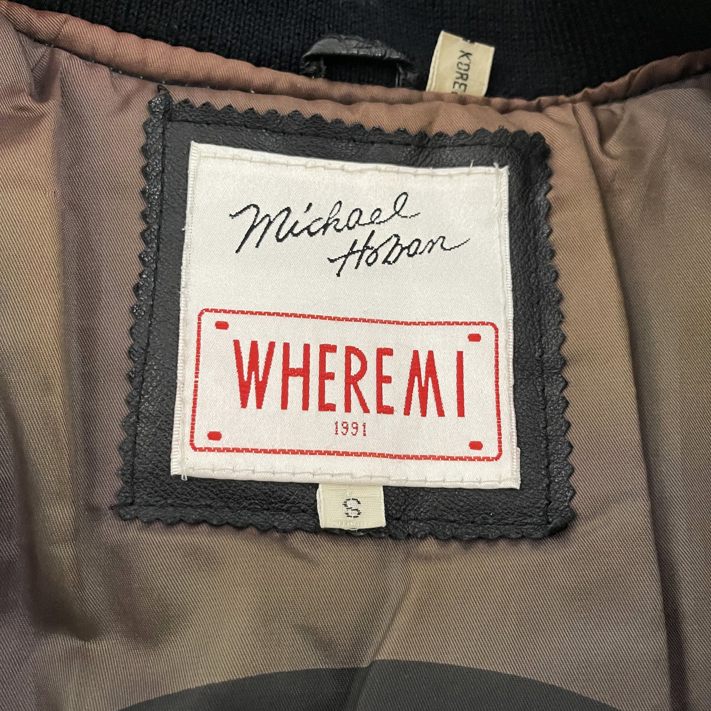 Michael Hoban WHEREMI 1991 Rasta Leather Jacket - S