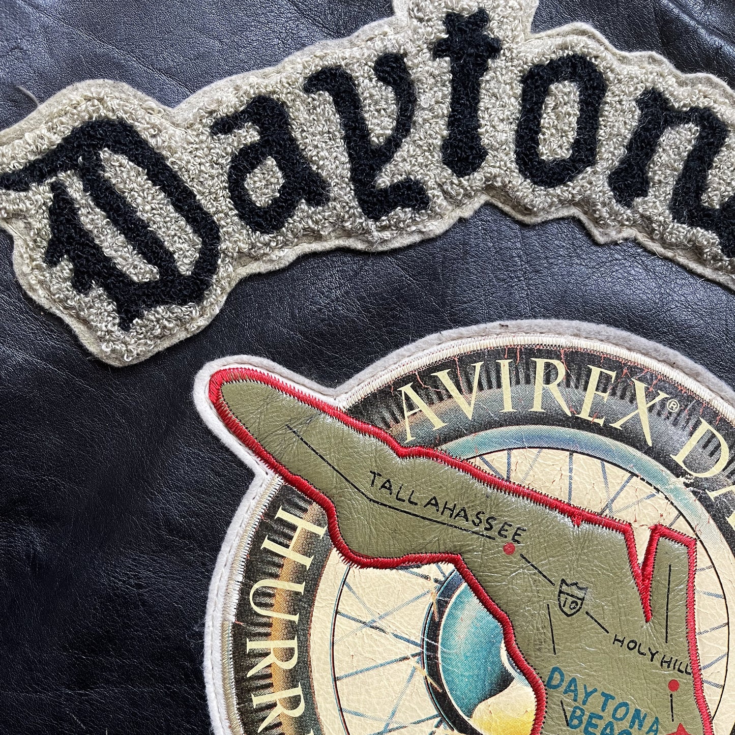 Avirex 'Daytona to LA' Leather Biker Jacket - S