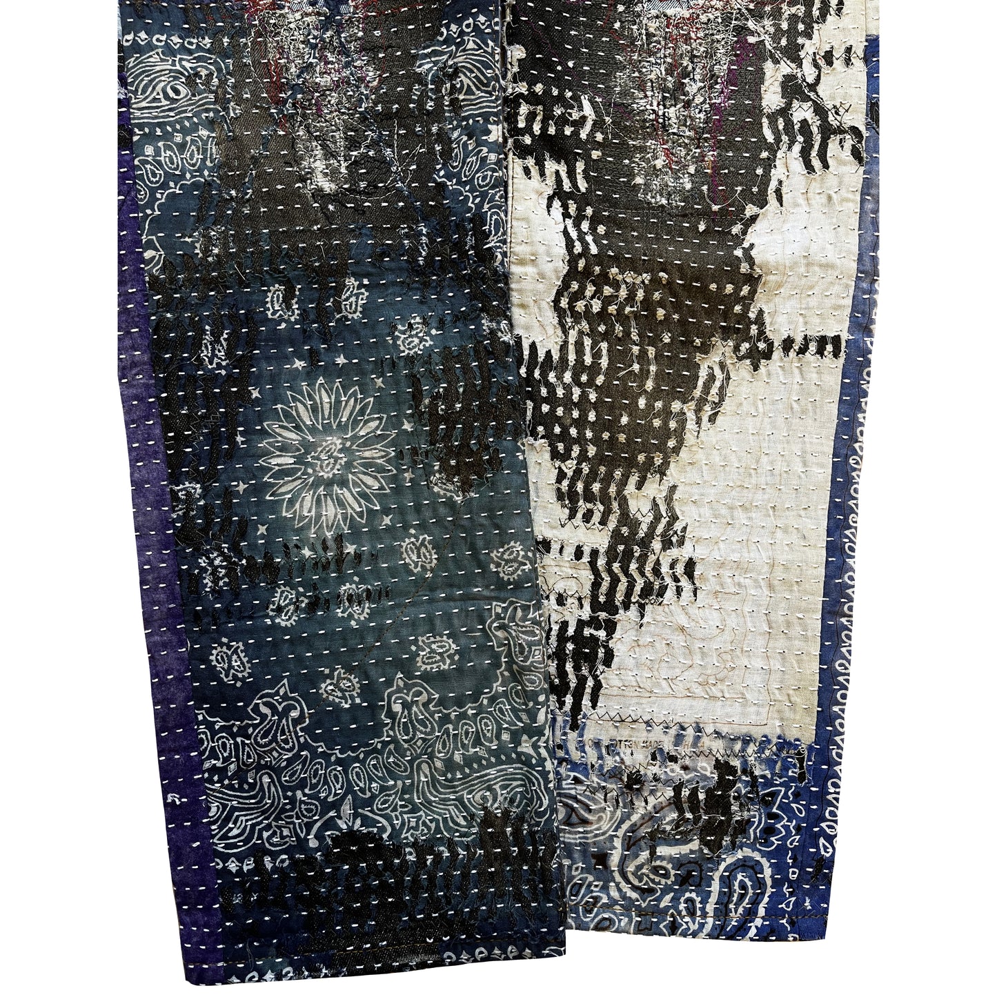 Boro Patchwork Sashiko Distressed Jeans - W32"