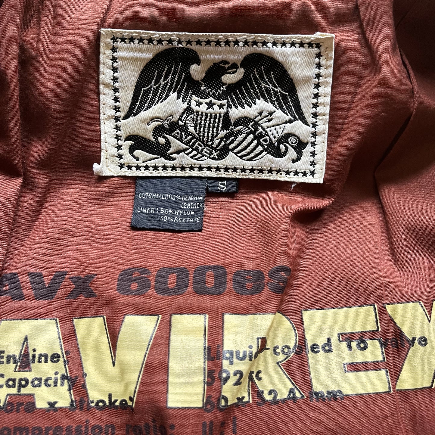 Avirex 'Daytona to LA' Leather Biker Jacket - S