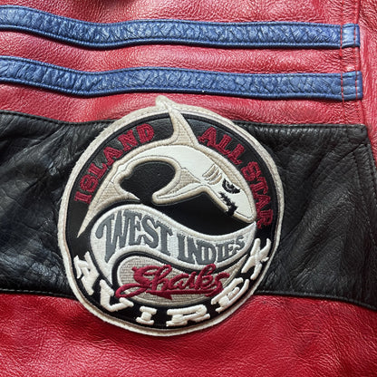 Avirex 'West Indies Sharks' Leather Varsity Jacket - XL