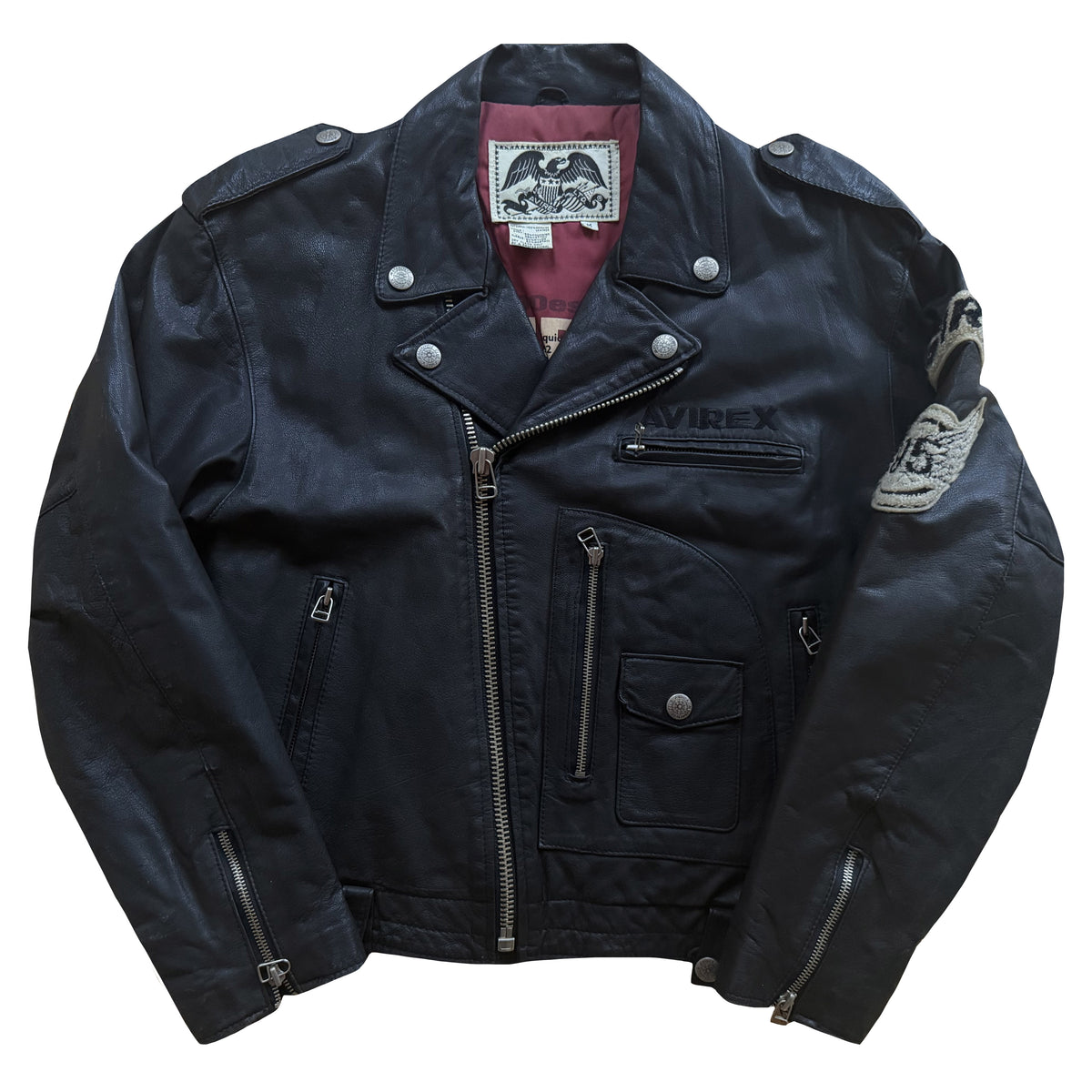 Avirex 'Daytona to LA' Leather Biker Jacket - M