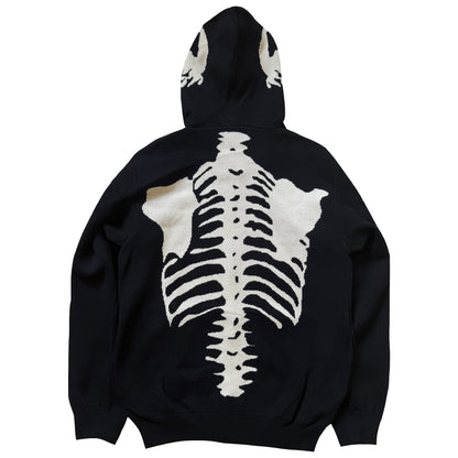 Vanson Leathers 14G Knitted Skeleton Hoodie - M