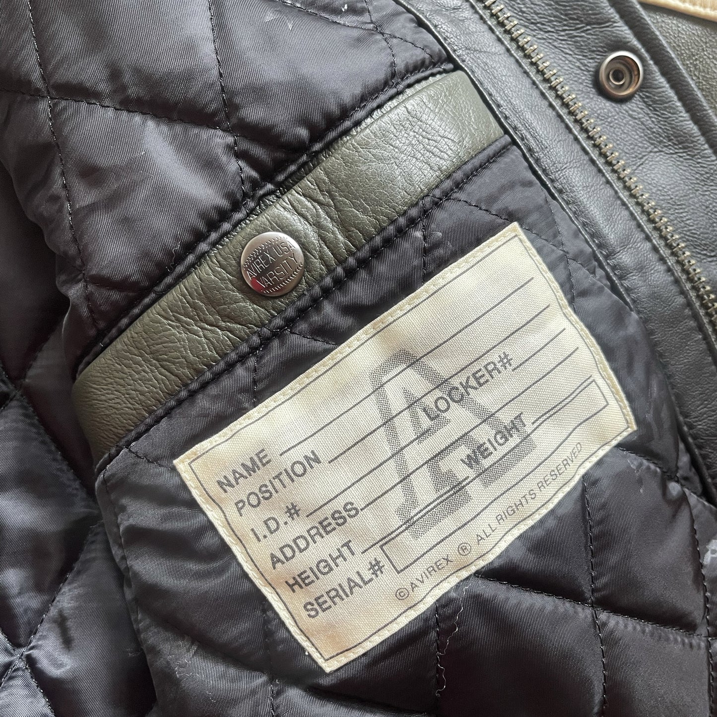 Avirex Wildbears Leather Varsity Jacket - XL