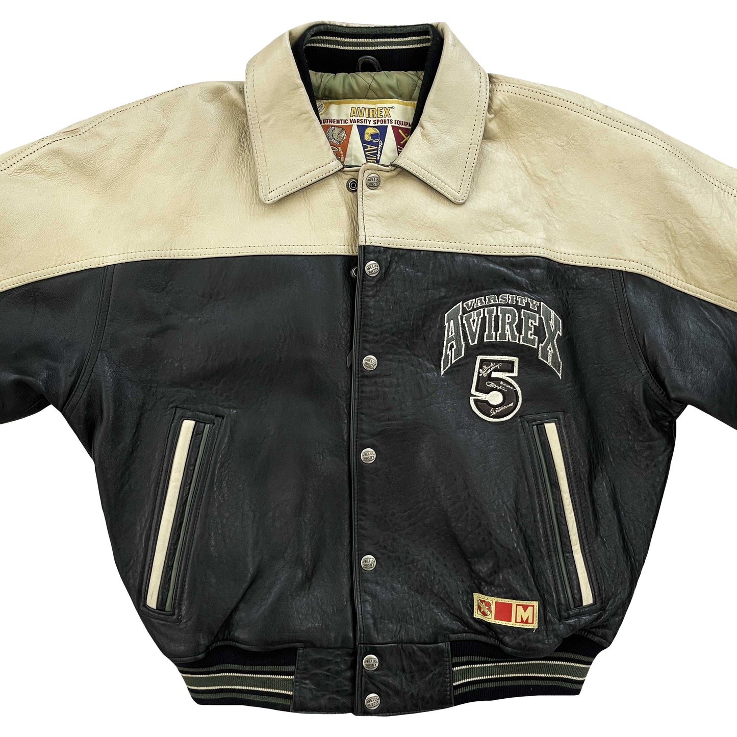 Avirex Wildbears Leather Varsity Jacket 
