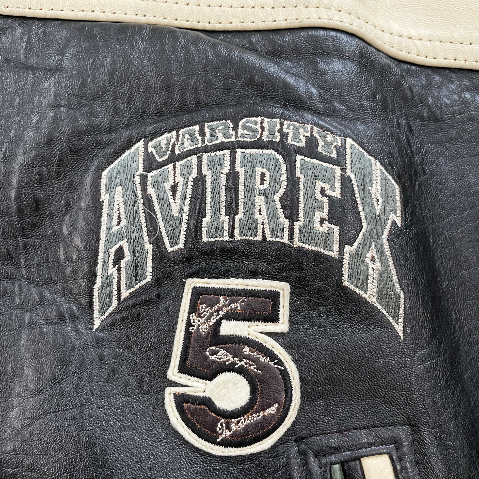 Avirex Wildbears Leather Varsity Jacket 