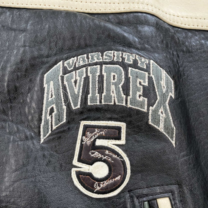 Avirex Wildbears Leather Varsity Jacket 