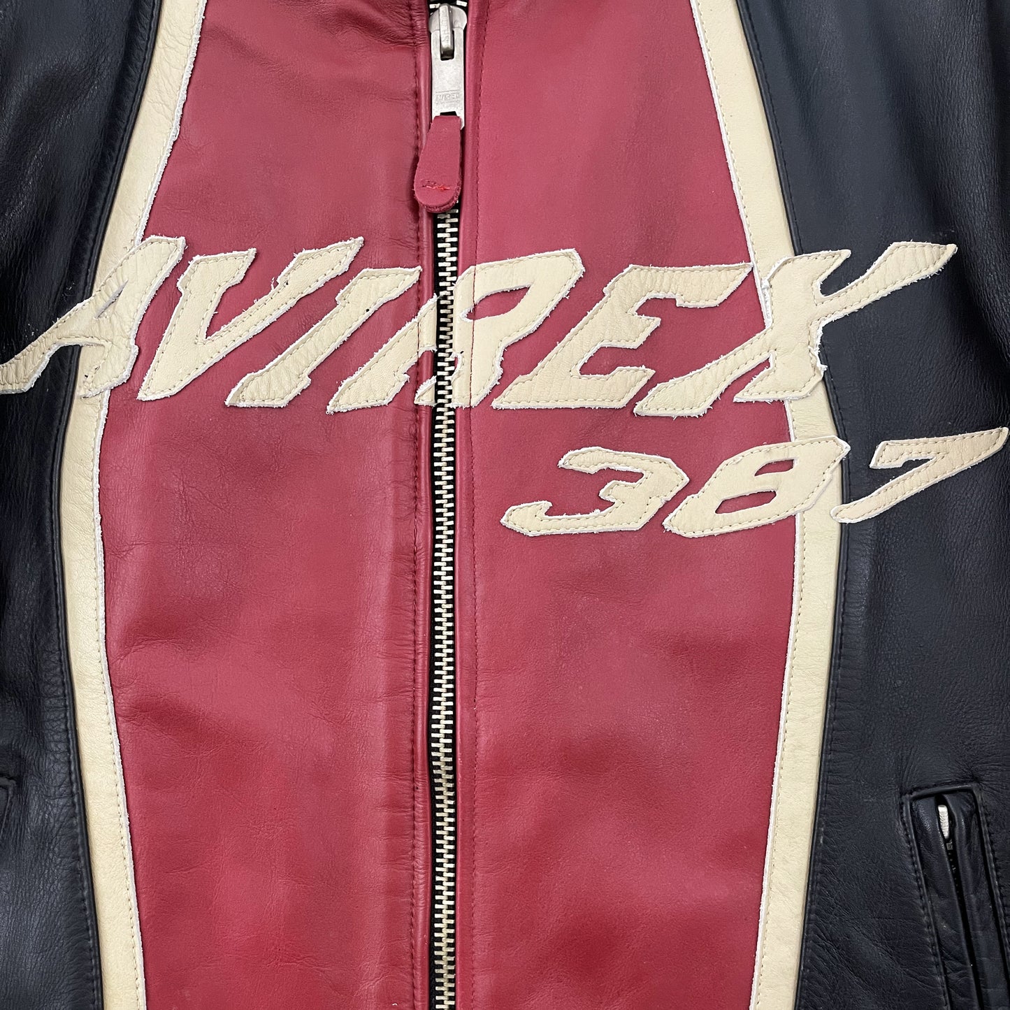 Avirex 387 Leather Racing Jacket - M