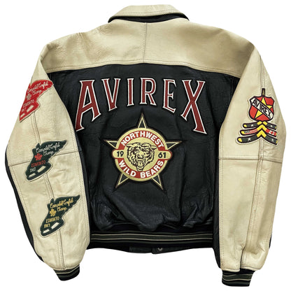 Avirex Wildbears Leather Varsity Jacket 
