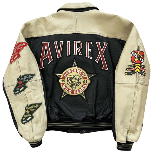 Avirex Wildbears Leather Varsity Jacket 