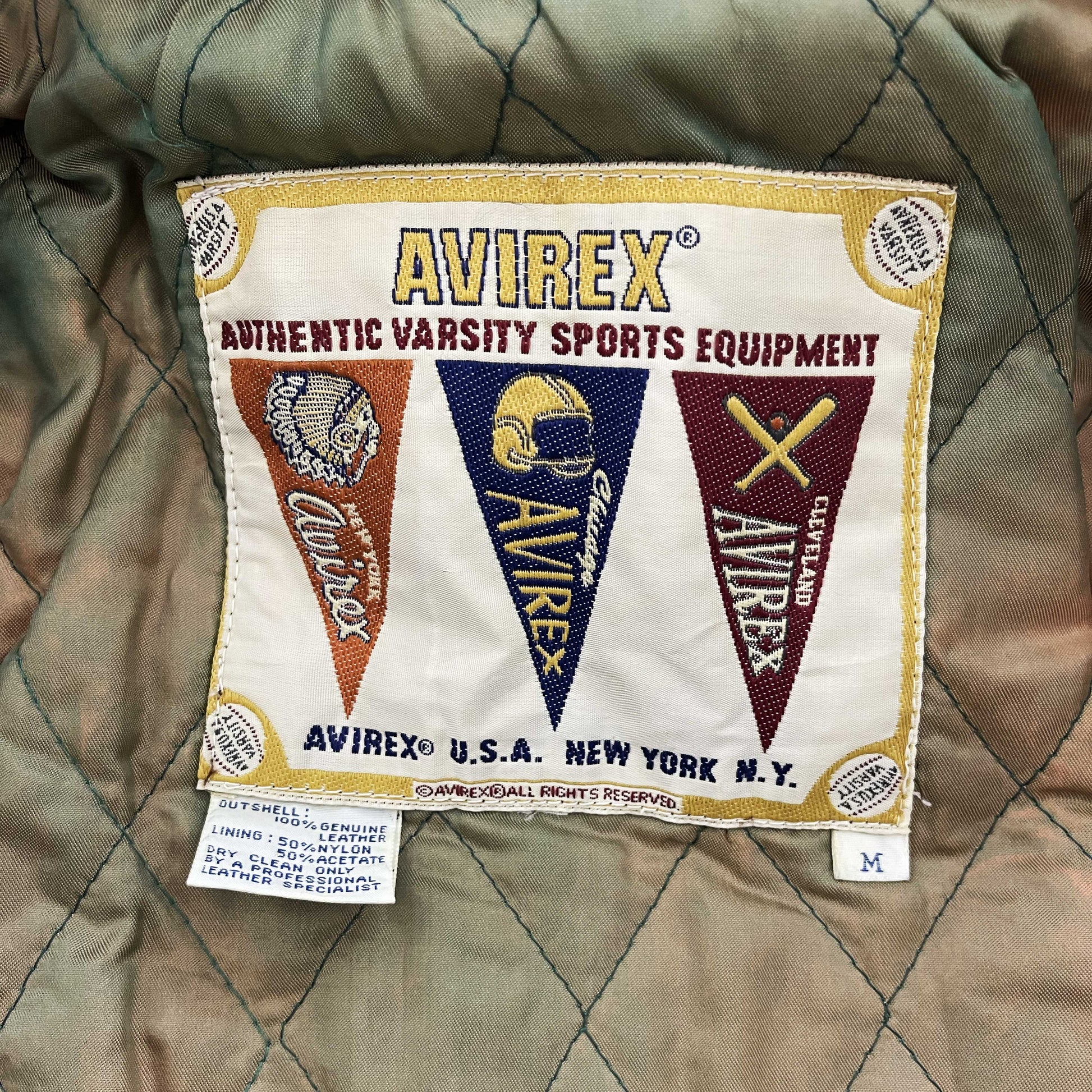 Avirex Wildbears Leather Varsity Jacket 