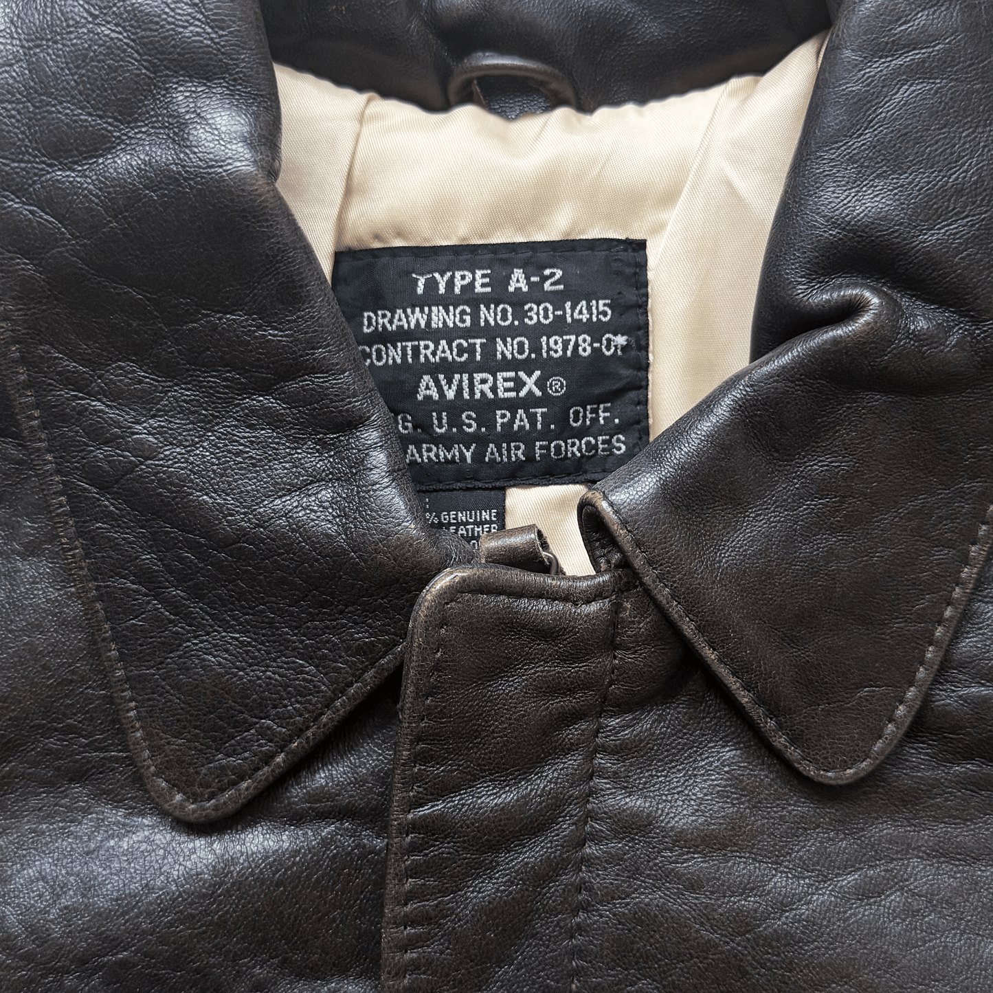 Avirex 'Second Chance' 1992 A2 Leather Flight Jacket - S / M