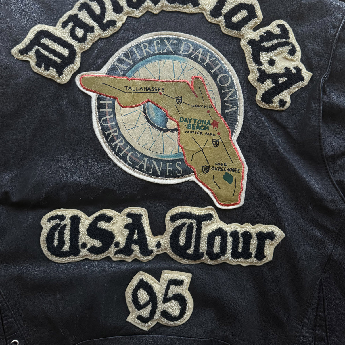 Avirex 'Daytona to LA' Leather Biker Jacket - M