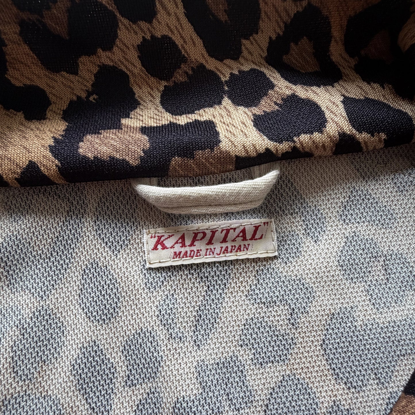 Kapital Smooth Jersey Stuntman & Woman Leopard Track Jacket - L