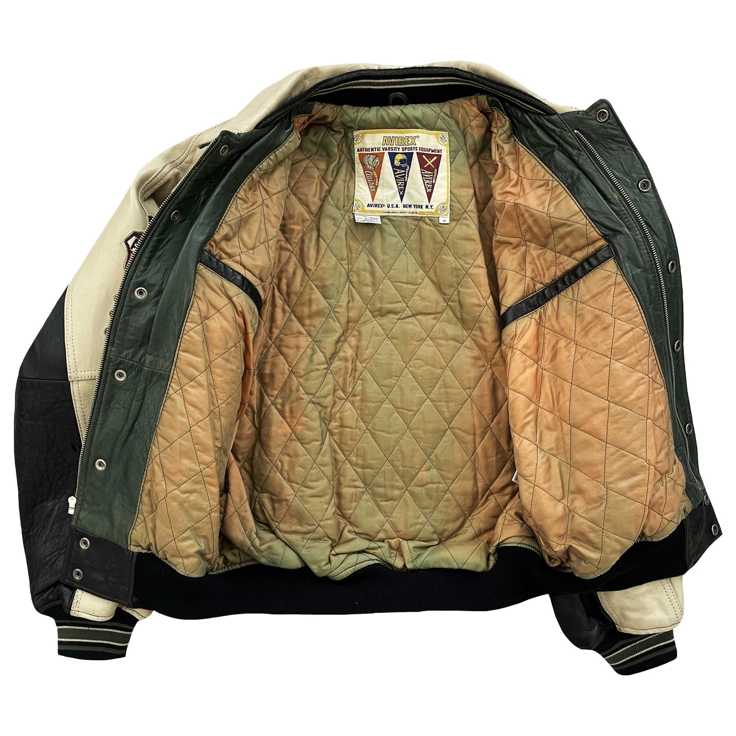 Avirex Wildbears Leather Varsity Jacket 