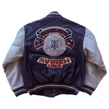 Avirex Bobcats Leather Varsity Jacket - S