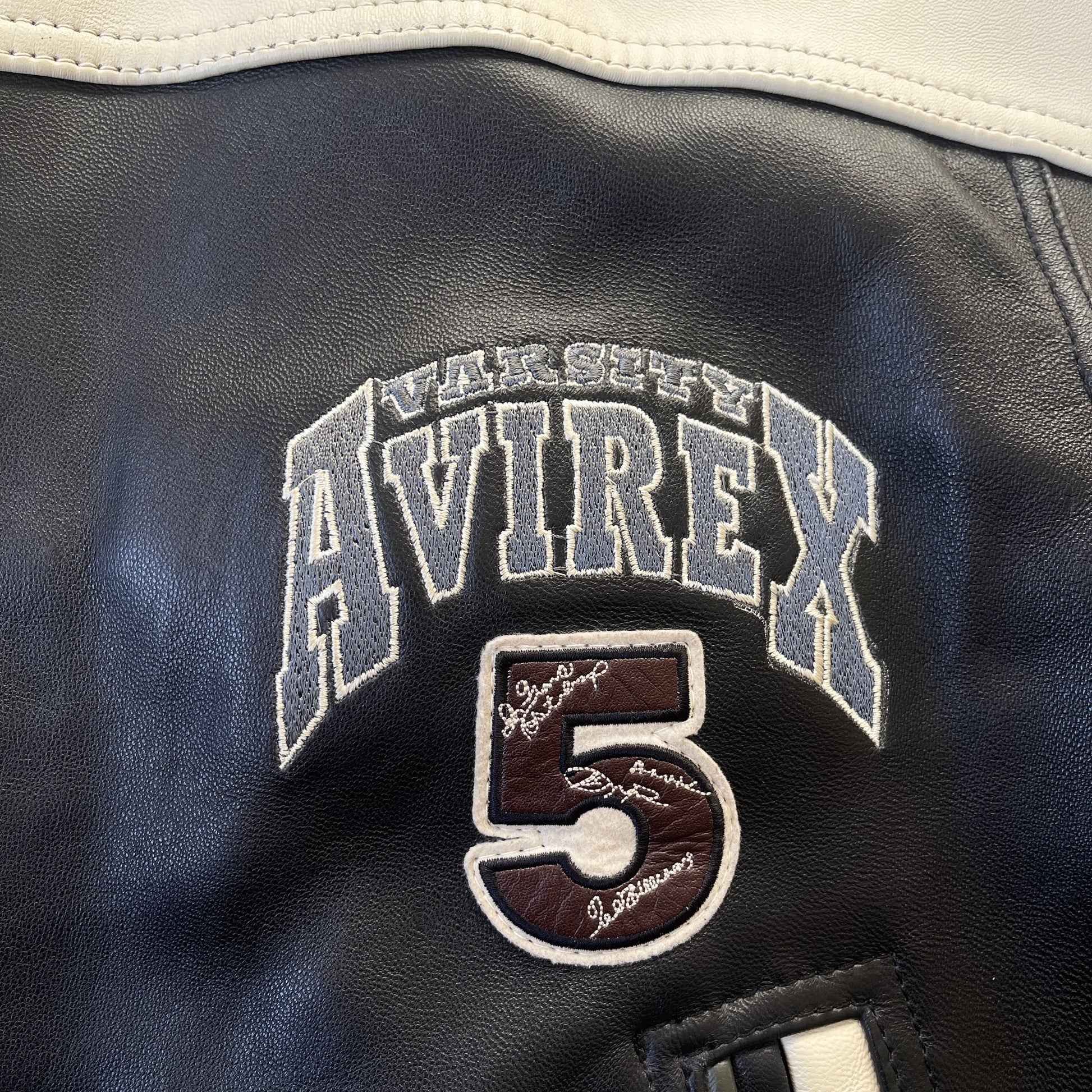 Avirex Wild Bears Leather Varsity Jacket 