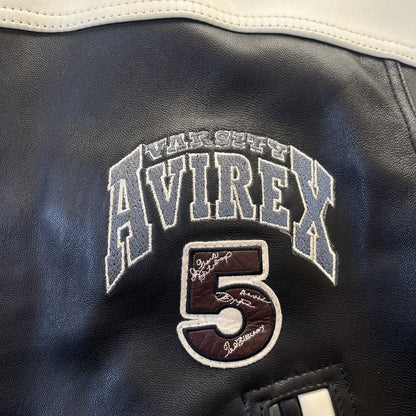 Avirex Wild Bears Leather Varsity Jacket 
